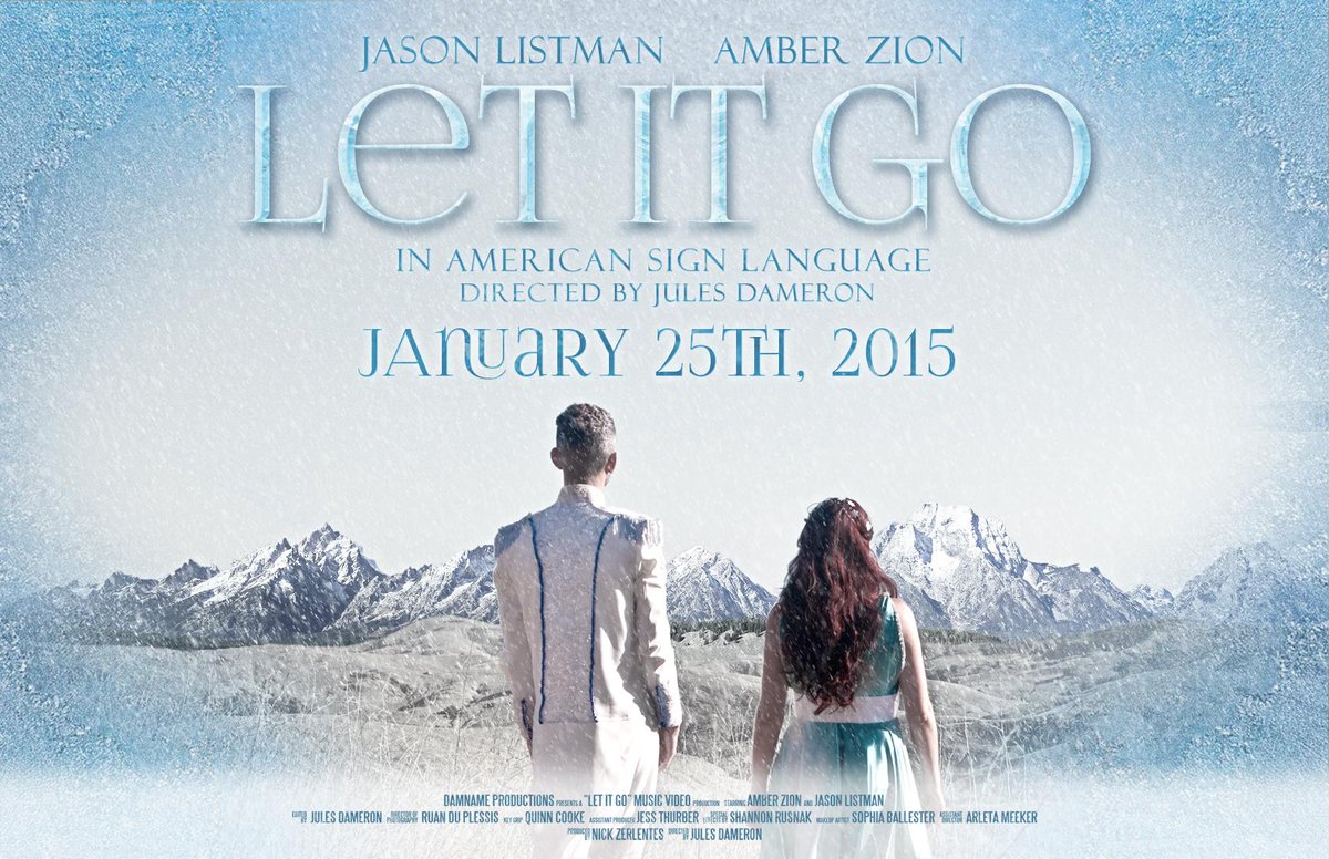 julesdameron's tweet photo. #LetItGoASL will be released on Sunday, January 25th, 2015. Starring @AmberZion &amp; @lankylistman. Cannot wait. http://t.co/X3swOOUy9X