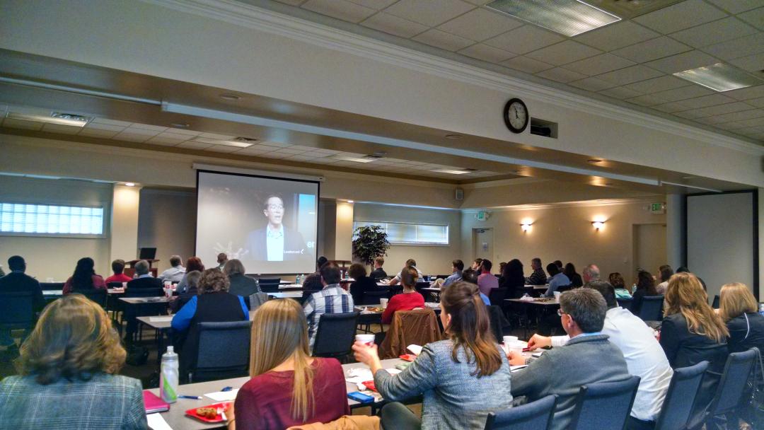 ncoers's tweet photo. Full house for Leadercast Lunch &amp; Learn...hearing Andy Stanley's talk on being a "beyond you" leader! #LeadercastGNV http://t.co/7enAoLTOSG