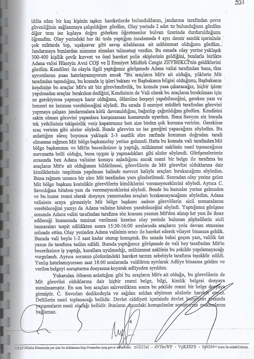 basdagumit's tweet photo. Ocak 2014'de  El Kaide'ye mühimmat taşıyan TIRLAR'ı durduran C.Savcısı AZİZ TAKÇI'nın her satırı ibretlik ifadesi. http://t.co/V2EHrc25PF