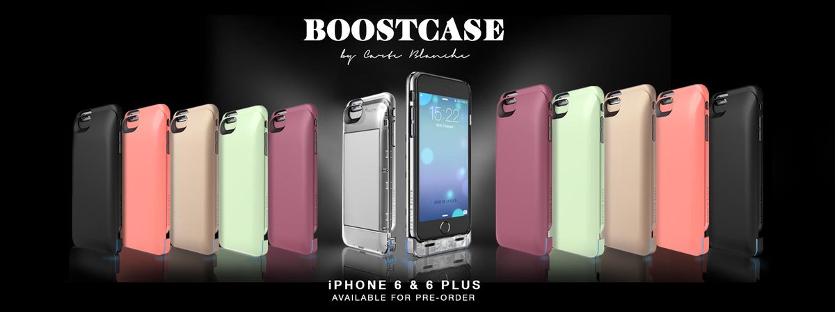 boostcase's tweet image. Now Available for Pre-Order: iPhone 6 &amp;amp; iPhone 6+ Boostcase &amp;amp; the first ever Clear Boostcase. boostcase.com