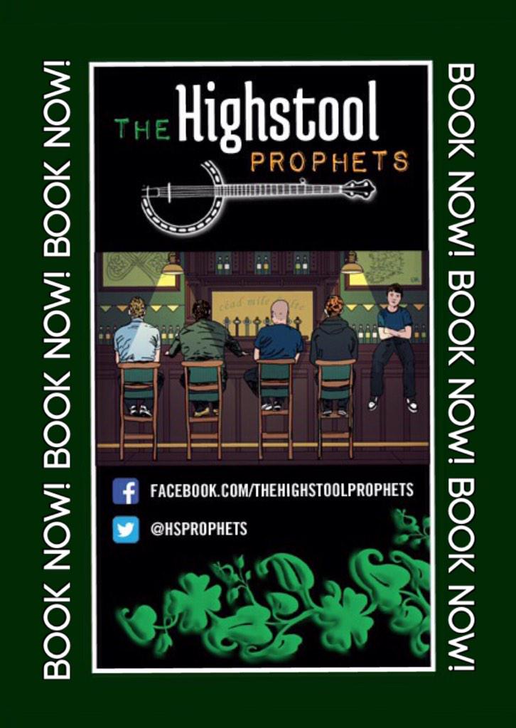 Already a bigger year ahead for The Highstool Prophets. Plenty of interest so book early to avoid disappointment!