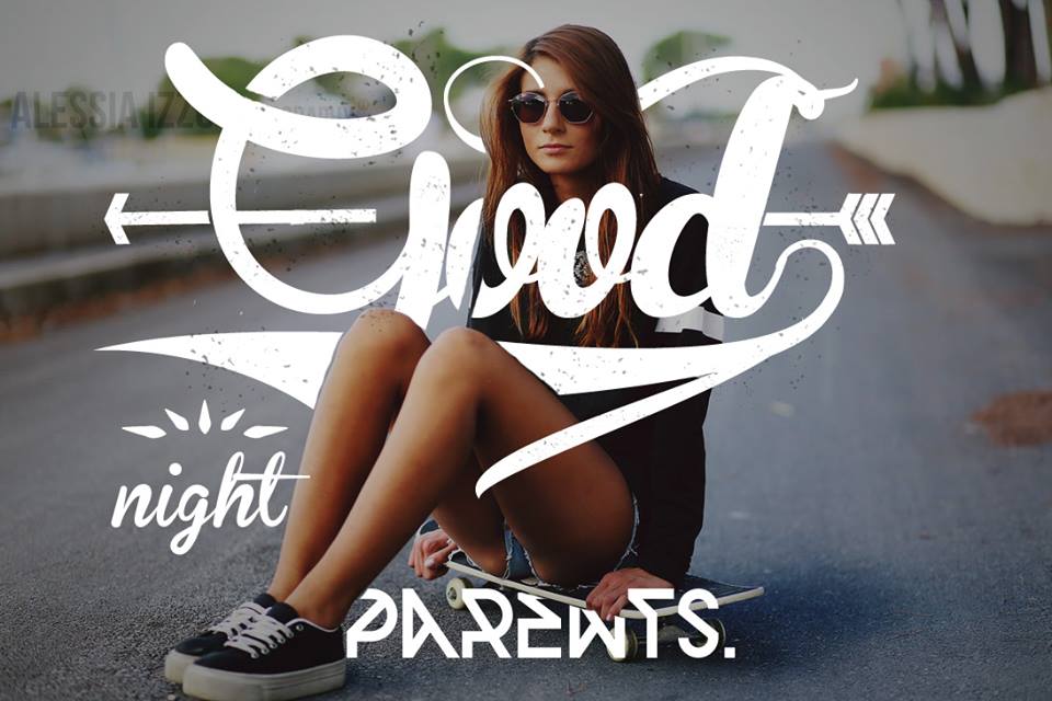 Good night guys..#typography #Night #SkateGirl #ParentsApparel #TangerangCity