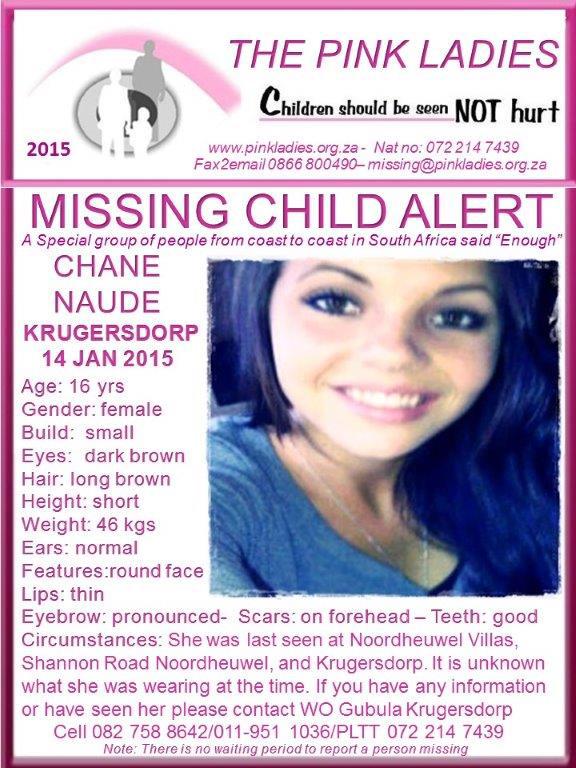 PigSpotter's tweet photo. #ATT #MISSING Chane Naude 16 Years old from Krugersdorp. http://t.co/XZLbpZonkV