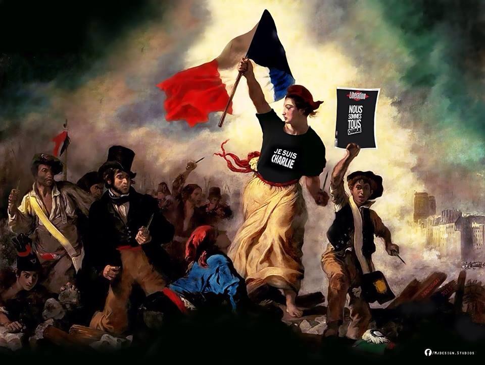 MjdStudios's tweet photo. La #france entiére est charlie ... Mon hommage Poster !! @jesuischarlie_ @20Minutes @Hitekfr @lemondefr http://t.co/nXIlmxRana