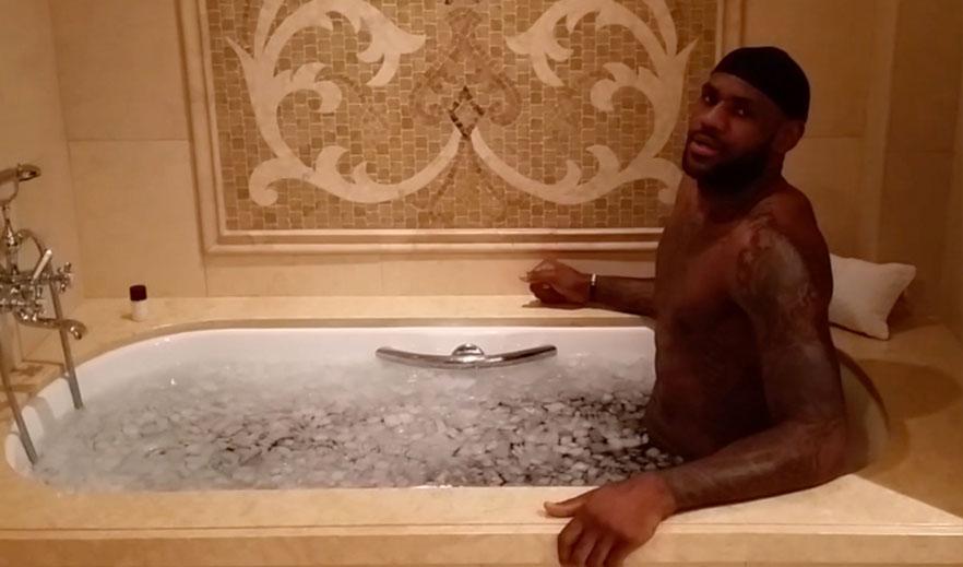 Image result for ice bathing nba