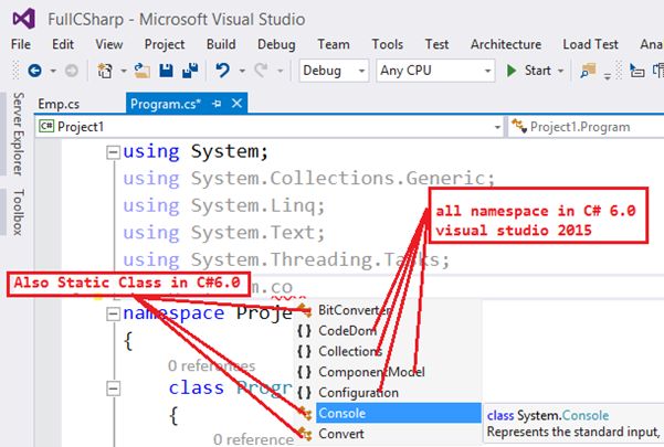 msdevUK's tweet image. Full coverage of the new features in C# 6.0, Part 1: msft.it/6018xGPM (via @CsharpCorner) #AppDev #CSharp