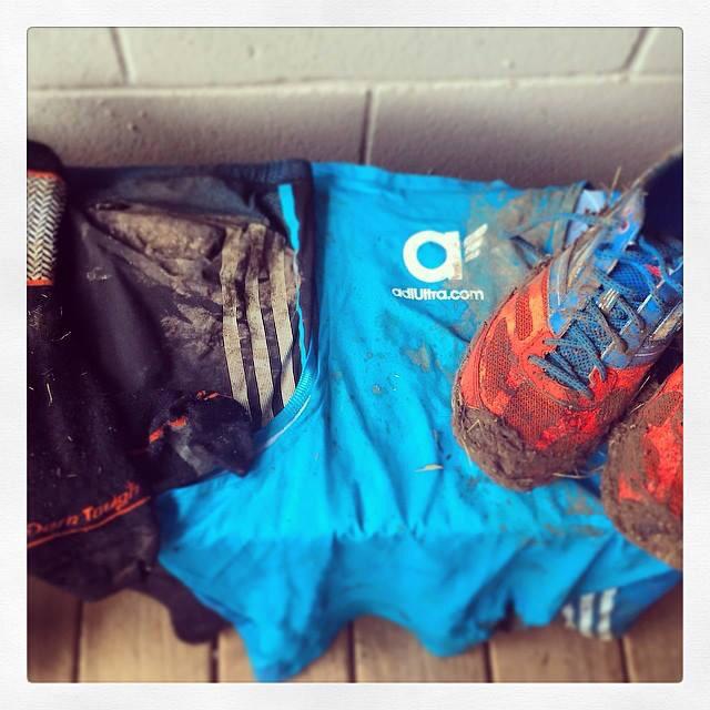 AdiUltraTeam's tweet photo. Eric Senseman battled hard at the muddy #bandera100k.@newbelgium @NathanPerfGear http://t.co/kLGiCTspNh