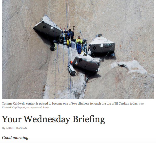 nytimes's tweet photo. Busy morning? Here's what you need to know to start your day. http://t.co/VCZwj8KMQP via @nytnow http://t.co/hPSKaQqOl8