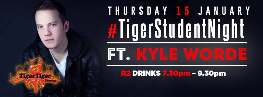 Where2PartyJhb's tweet photo. TONIGHT @TigerTigerJozi #DontMissOut on #TigerStudentNights FT @kyleworde @DJJay_rsa @DJDanielSA. R2 drinks 7:30-9:30 http://t.co/Hsv0rpbf6F