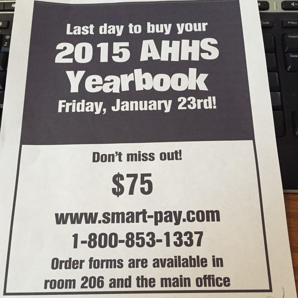YellowJacketYB's tweet image. LAST DAY TO BUY YOUR YEARBOOK JANUARY 23!!!!!