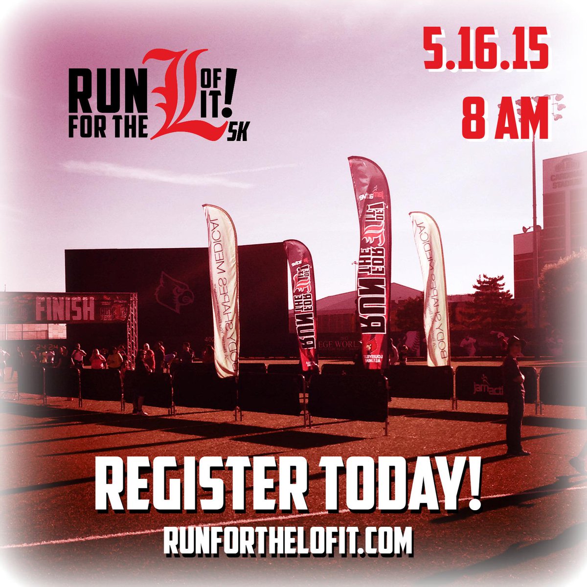 JAMActive's tweet photo. UL fans--prices for #R4L5K increase Saturday at midnight, so register NOW! http://t.co/iIw3KK2o4j http://t.co/7BVpAatij7