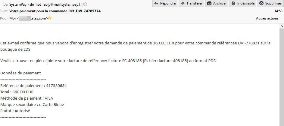 zataz's tweet photo. Grosse vague de faux mails au nom de la cyber boutique LDC avec fausse facture dans un vrai .zip piégé. #rccyber http://t.co/MUodj9wimy
