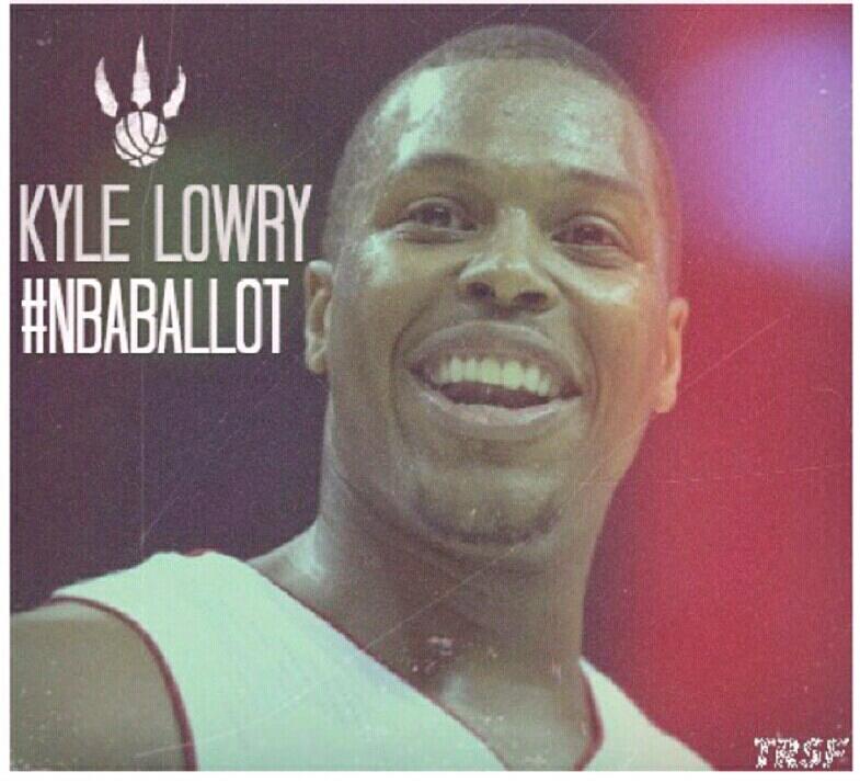 Raptors's tweet photo. . MT @IILOCAII: 5days left to vote . @Raptors Kyle Lowry #NBABallot #WeTheNorth  👏👏👌👌 vote for @Klow7 http://t.co/cchcn1zTiL