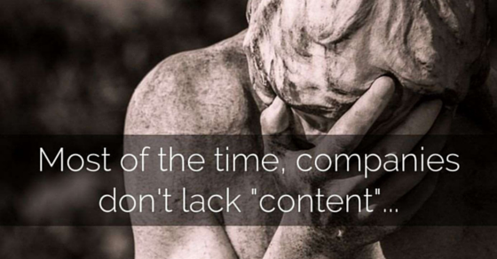 7thElementLDN's tweet photo. Most Companies don't lack #content - they either overlook resources or don't share it properly #socialmedia http://t.co/2UJx79D8vk