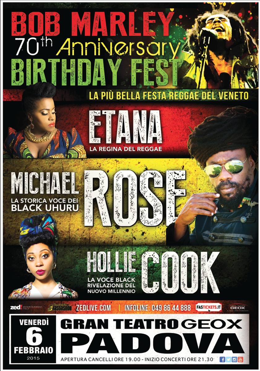 Italy Massive! <a href="/MykalRose1/">Mykal Rose</a> <a href="/EtanaStrongOne/">ETANA</a> Bob Marley 70th Anniversary Birthday Fest #bobmarley #italy #reggae Feb 6