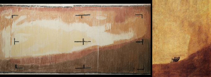 moebio's tweet photo. 1st picture of Mars reminds me of this Goya painting #dogonmars http://t.co/2mJupRwk8m