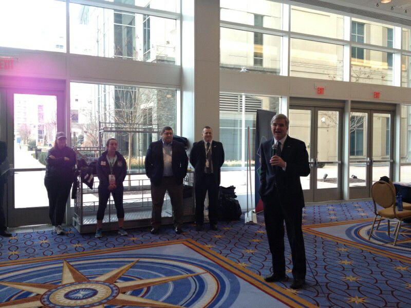 DIII SAs spent the afternoon at the <a href="/SpecialOlympics/">Special Olympics</a> clinic! #WhyD3 #NCAAConv
