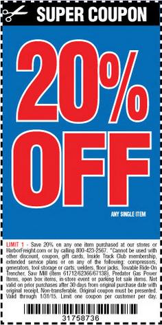 HarborFreight's tweet image. WHY? BECAUSE WE LIKE YOU! bit.ly/1wy9IJ8
#20off #freeflashlight #harborfreight