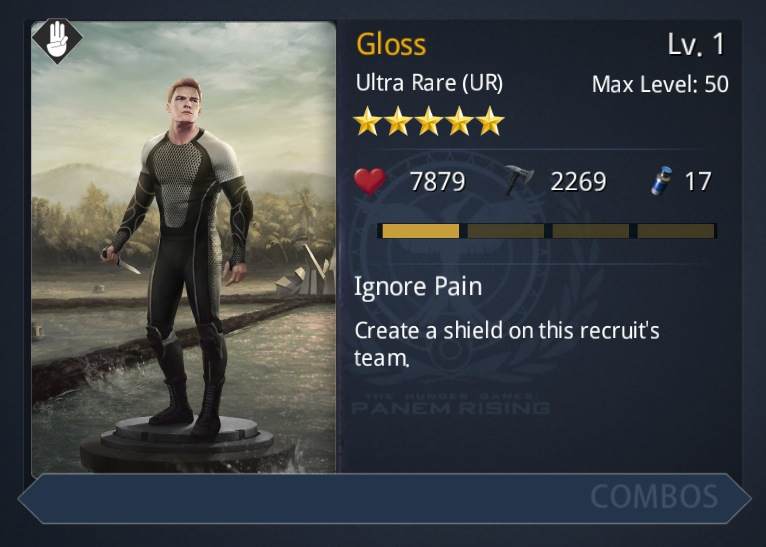 A new Recruit has arrived in Panem! Enlist Gloss to boost your Squad and strengthen the Resistance!