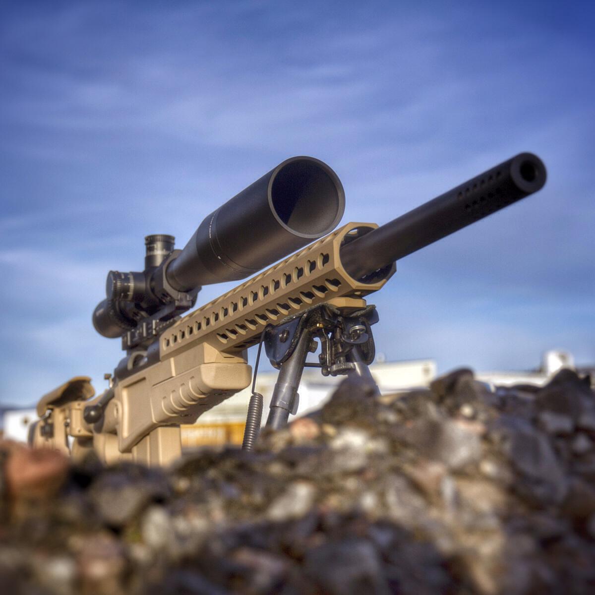 CerakoteFinish's tweet photo. #Cerakote Coyote Tan &amp; Graphite Black #customrifle #longrangeshooting #vortex #accuracyinternational #guncoating http://t.co/tyJgH2aOFj