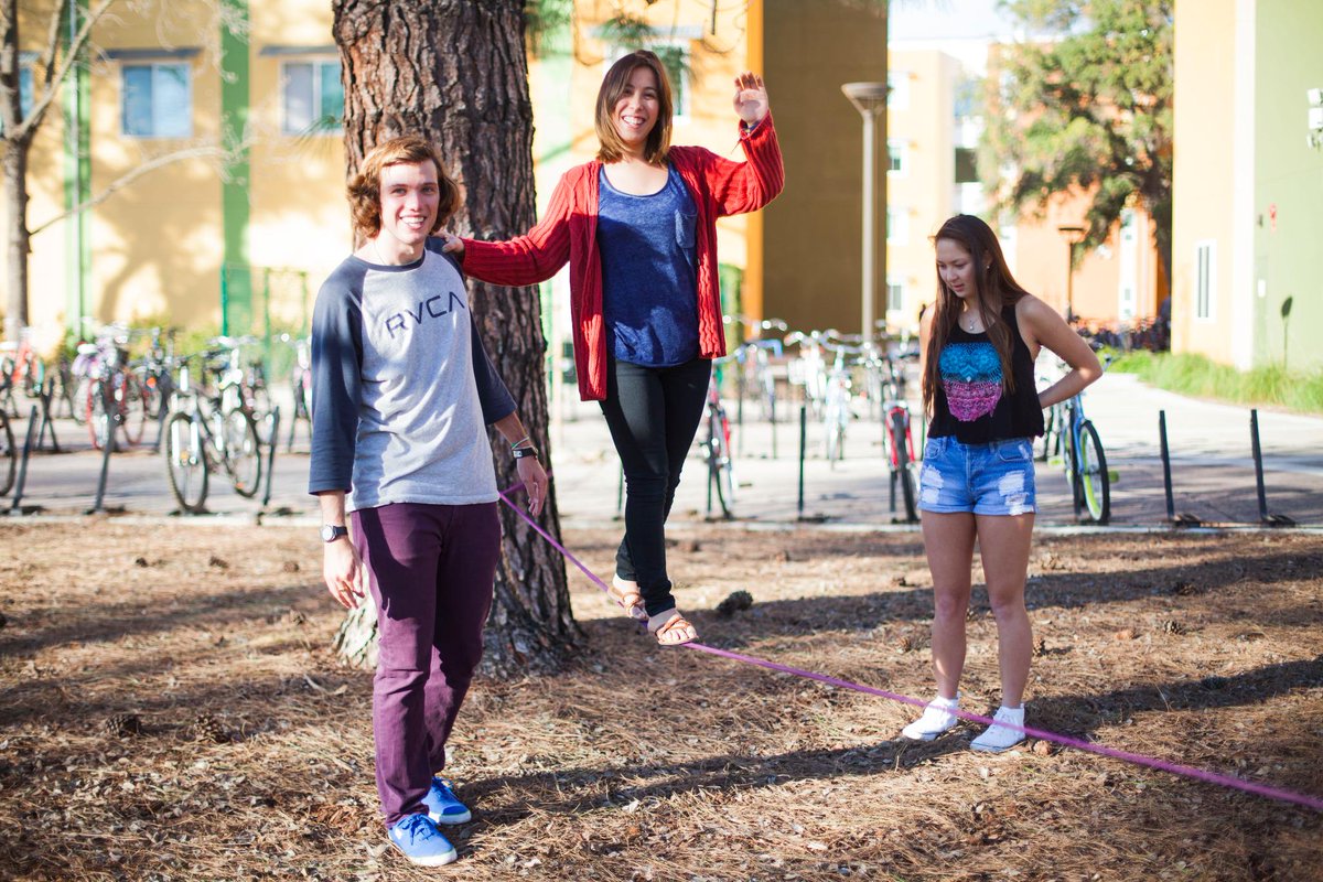 HopOverApp's tweet photo. Hey UC Davis! Come slackline with us today from 1:30-4pm out on the quad. #UCDavis #HopOver http://t.co/sOBPyZVaAk
