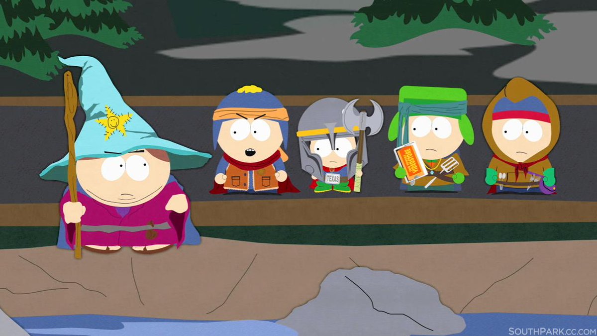 SouthPark's tweet photo. CARTMAN: Quick! Cross the river! Sixth Graders can't stand water!!

CRAIG: What? That's stupid. http://t.co/bJHDcbxfWi
