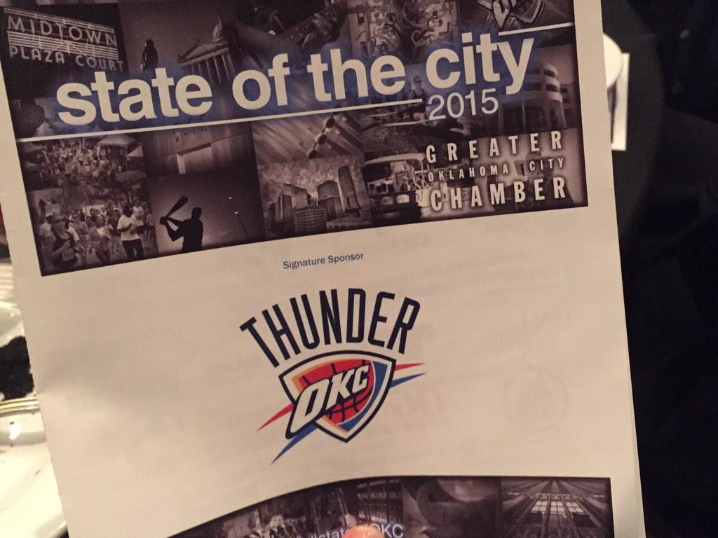 okczoo's tweet image. Some fine people, leaders of @OklahomaCity_OK @okcchamber @MickCornett #stateofthecity. Proud. #SeeOKC