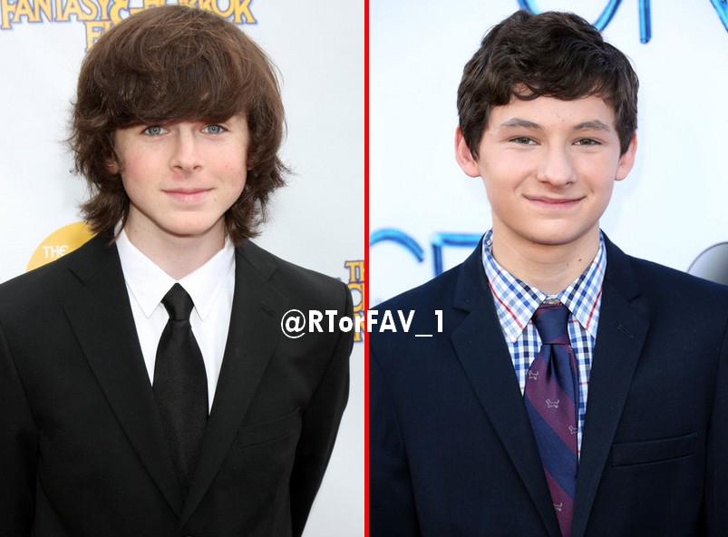 RTorFAV_1's tweet image. REQUESTED 
RT for Chandler Riggs 
FAV for Jared S. Gilmore
