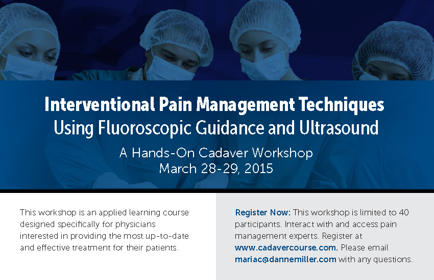 LinronBioskills's tweet photo. Interventional Pain Management Techniques Workshop for physicians begins in March. Register at http://t.co/WNZAUXqYU7 http://t.co/n9fvbRil0Q