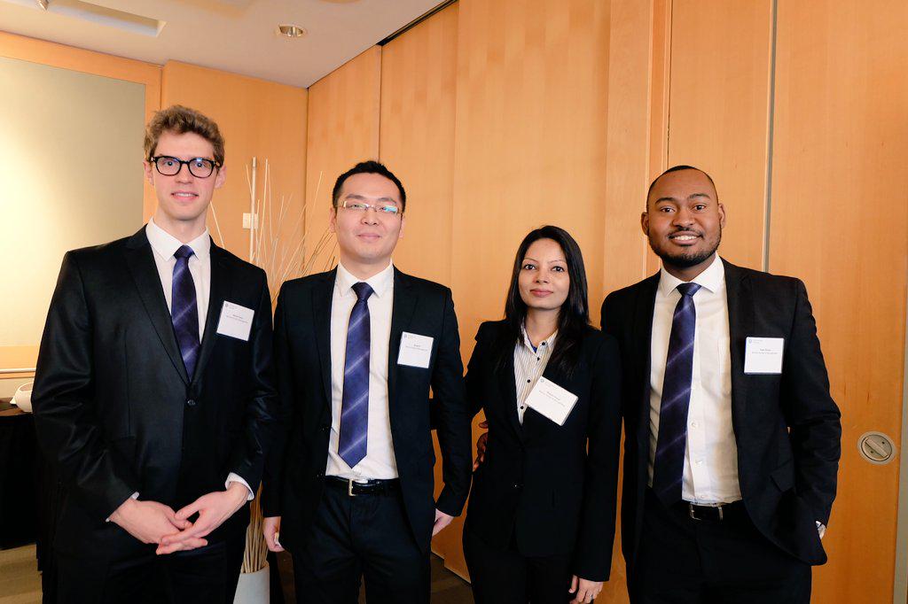 RotmanMBAMFin's tweet photo. Congrats to @rotmanschool Master of Finance winners of the @CFAToronto 2015 #ethics challenge! @CFAinstitute @UofT http://t.co/V48a7duQER