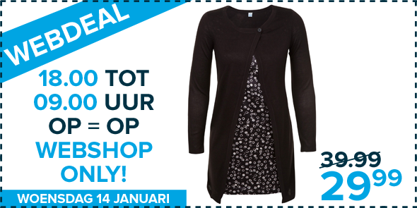 MSMode_NL's tweet photo. De webdeal van 14 januari: jurk met vest tijdelijk 29.99 euro!
Shop de webdeal: http://t.co/PytHILV8lX http://t.co/jLY4Se4AqH