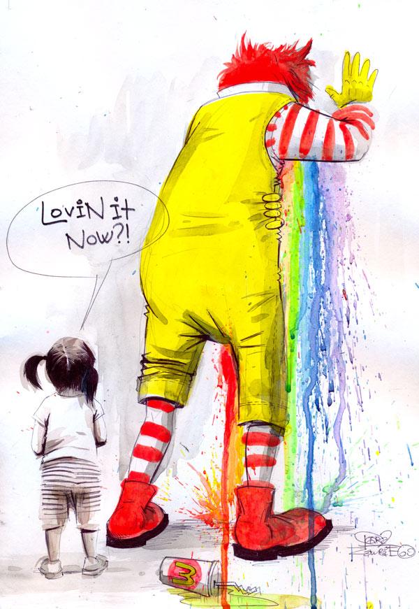 piquepack's tweet photo. #art by Lora Zombie http://t.co/snp73FvnU4
#mcdonaldsproblems http://t.co/gVFiE1TFXR