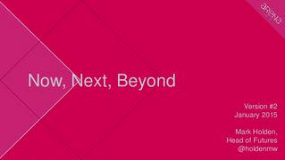 ArenaMediaUK's tweet photo. Now, Next and Beyond - an update by @holdenmw http://t.co/YGkizVqyA5 http://t.co/mTG9dEJZpu