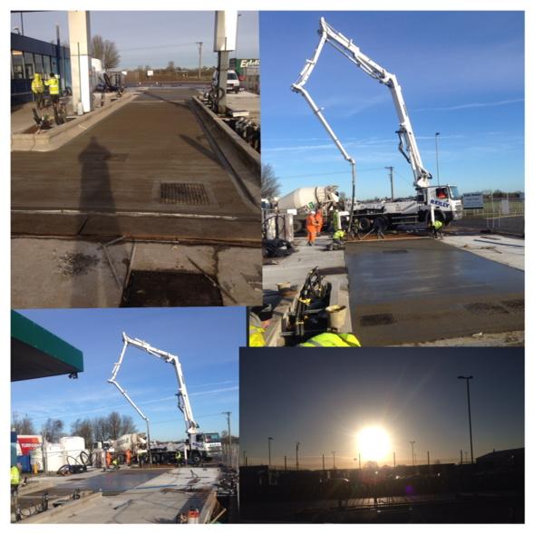 Stocksfield's tweet photo. The sun sets on another quality concrete project with @ReillyPumps @LafargeGroup #donthumpitpumpit #chronolia #beauty http://t.co/aLBtCfAMjE