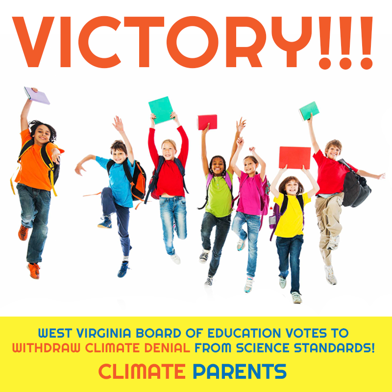 climateparents's tweet photo. Victory! WV Board of Ed votes to remote #climate denial from new #science standards #NGSS http://t.co/jTfqLwjIu0