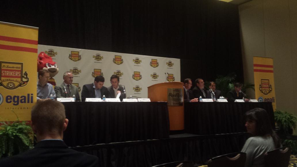 The dais is getting full here at <a href="/SHRHollywood/">Seminole Hard Rock</a> for the <a href="/FTLStrikers/">Fort Lauderdale Strikers FC</a> <a href="/Ronaldo/">Ronaldo Nazário</a> press conference