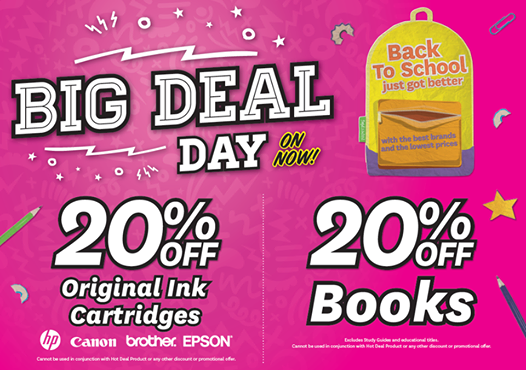 paperplusnz's tweet photo. Big Deal Day on today, check out these Big Deals! #BTS #books #ink #cartridge #sale #reading #printing http://t.co/3CvxuRacCF
