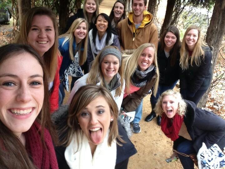 MAB_Durham's tweet photo. At UNC there's a tunnel where "weird stuff happens at night" so of course that was the best place for our selfie http://t.co/ypH8MImitT