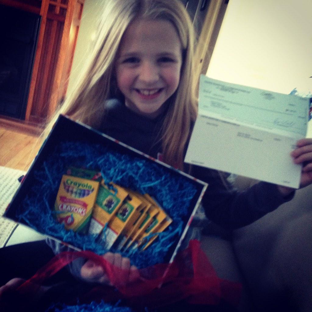 Kids4Coloring's tweet photo. Received a granted wish today from Capital One! $1000 donation! So excited! #wishforothers http://t.co/mGOsc5y5ax