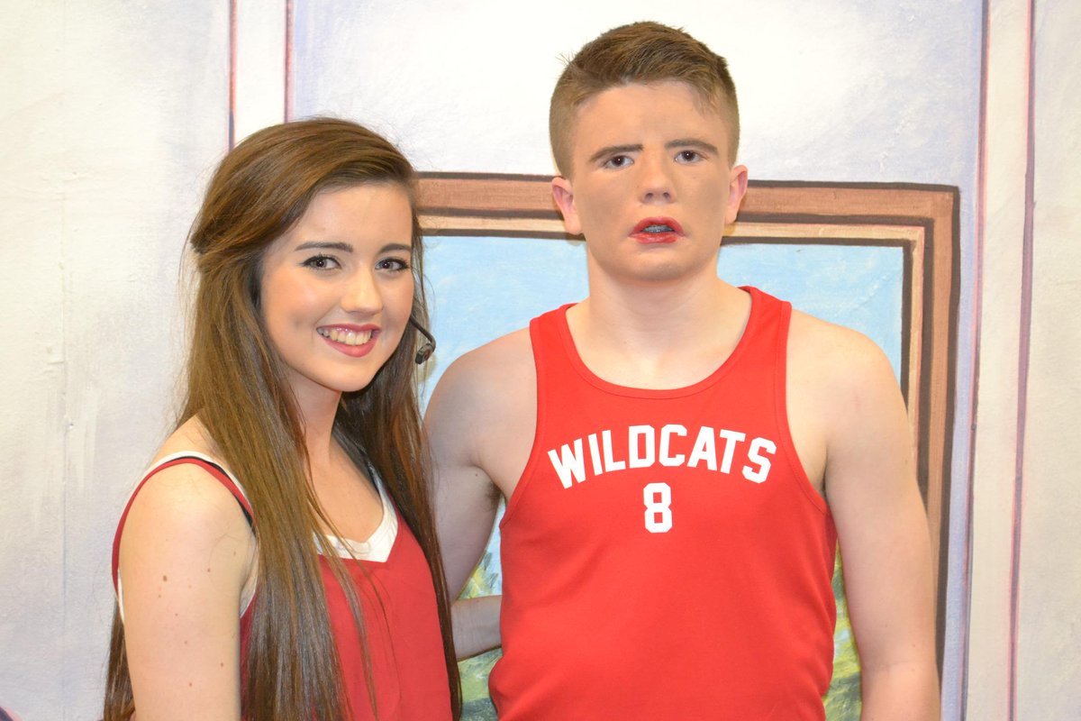 StBenedictsCol's tweet photo. Gabriella and Troy get ready for the big opening of "High School Musical" on Friday night at 7. #someexperience http://t.co/73r3AYdVVS
