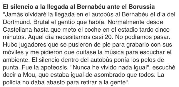 musicoloko7's tweet photo. F.Manso (Conductor Bus del RMadrid los últimos 14 años):

..."nunca he vivido nada igual", escuche decir a Mourinho http://t.co/xQDEo5RheA