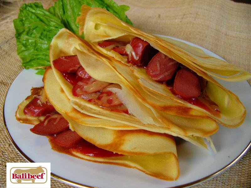 balibeef's tweet photo. Kreasi crepes isi sosis Bali Beef sangat praktis untuk bekal dan sarapan keluarga.. Ayo Mom mari berkreasi :D http://t.co/EAAbkoe5dL