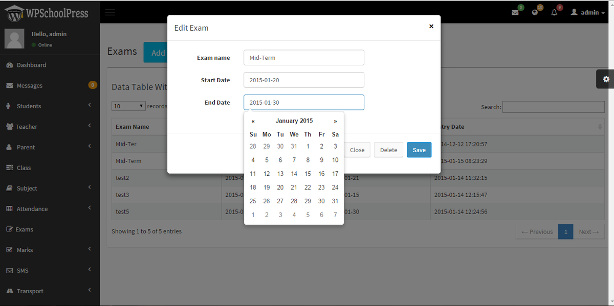 WPSchoolPress's tweet photo. Adding and Editing Exam Dates in #WPSchoolPress #school http://t.co/s6lRyvBBM9