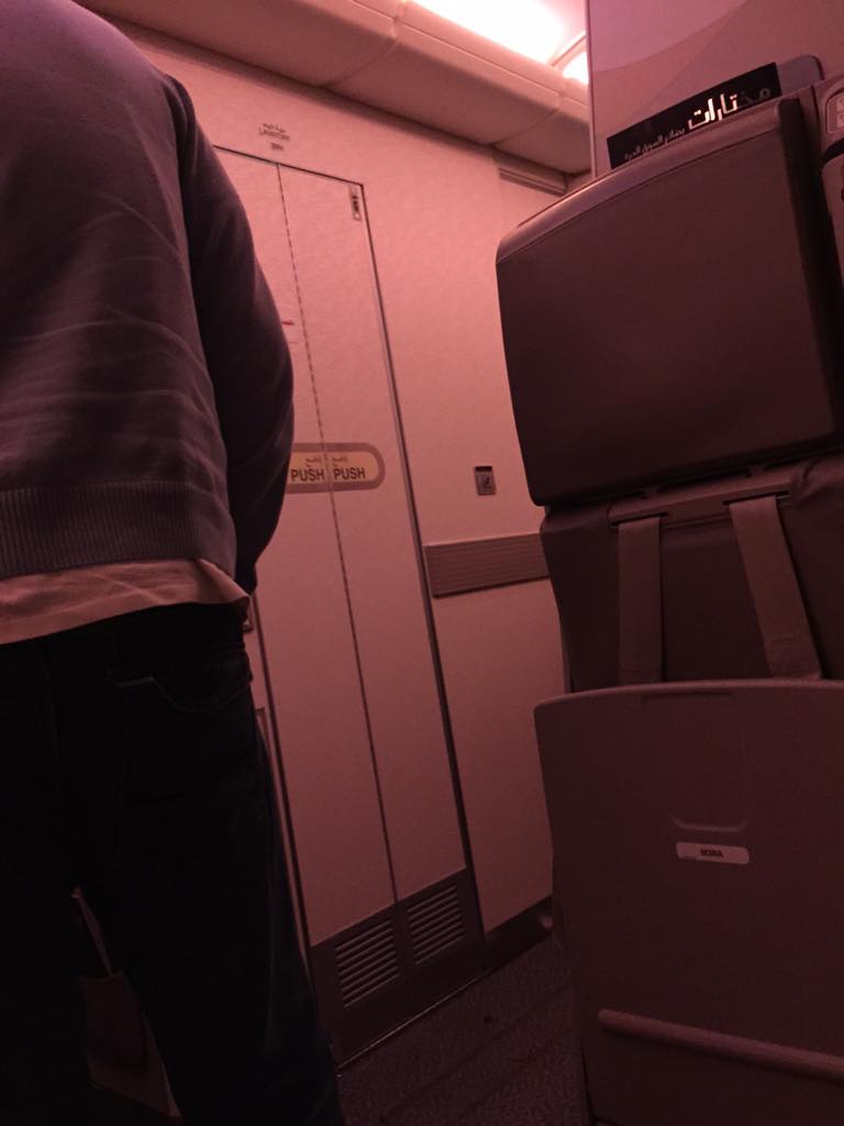 coconutgeek's tweet photo. Maybe sitting in an exit row ain't as good as ppl think! #ToiletLine #SmellsLikeChicken #Vomit http://t.co/EGMg0tNC7M