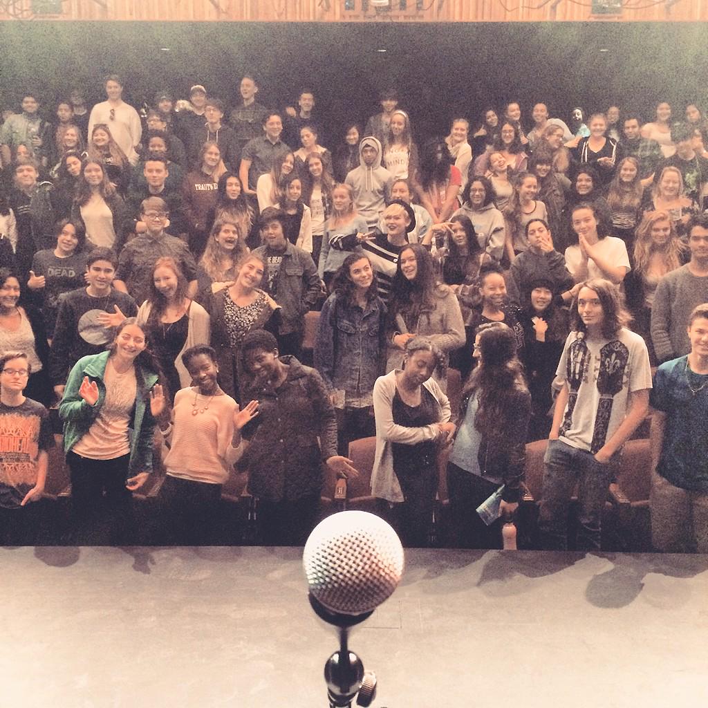 Much love to the students at New Roads High School today. Such a thoughtful committed group of young people. http://t.co/GZ9luOUhgk