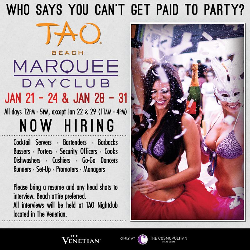 TAO Group (@taogroup) on Twitter photo Tired of this cold #NYC weather? Vegas awaits... <a href="/MarqueeLV/">Marquee Las Vegas</a> & @TAOBeach are hiring! Tired of this cold #NYC weather? Vegas awaits... <a href="/MarqueeLV/">Marquee Las Vegas</a> & @TAOBeach are hiring!