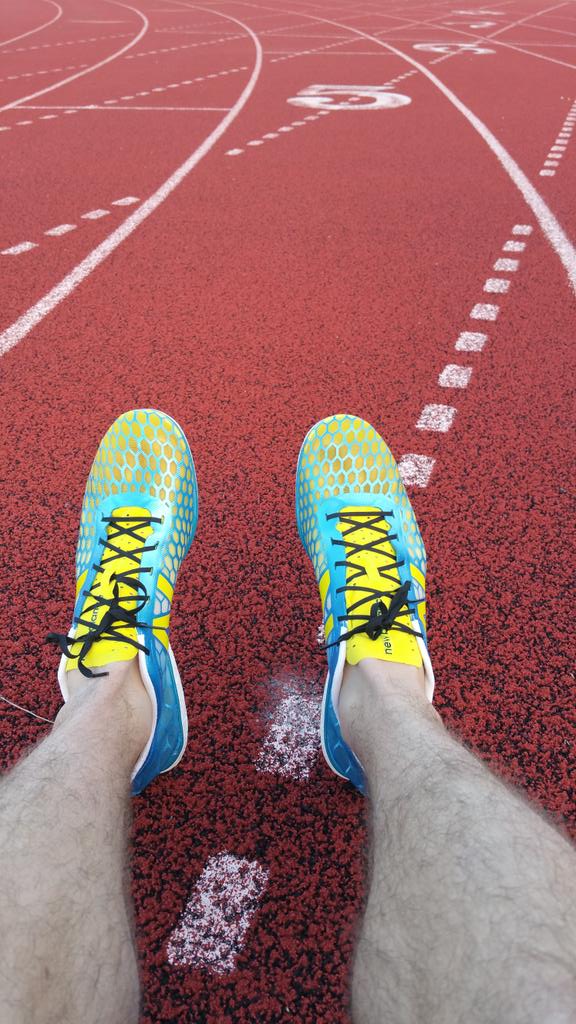 ddriskill5's tweet photo. Broke in my new spikes today #NB5000 #work http://t.co/A16n6c4NXN