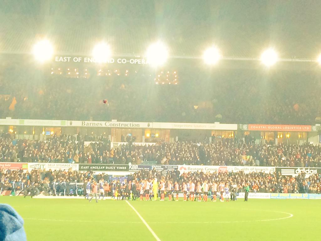 Beckyald25's tweet photo. Loved supporting @Official_ITFC tonight.....but missed some @P18NDO magic! #mytopplayer http://t.co/re2kKPOMoa