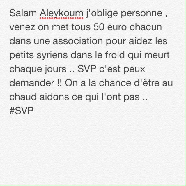 PostBadSyrian_'s tweet photo. Aidons ce qui sont mal!! PARTAGER ET FAITES MÊME DES HABILLES DES MÉDICAMENTS DES COUVERTURES !! #SVP http://t.co/50zfxl3GNl