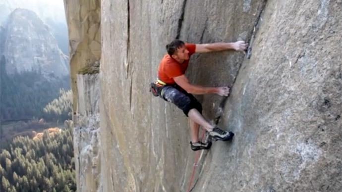 RT_America's tweet photo. Two free climbers reach peak of #Yosemite’s El Capitan in historic challenge http://t.co/NEtqPsa15F http://t.co/vULoj1UhIU